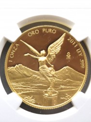 最高鑑定 2011年 メキシカン リベルタード金貨 NGC PF70 Ultra Cameo