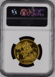 高鑑定 1893年 英国 ヴィクトリア・ベールヘッド 2ポンドプルーフ金貨 NGC PF64 Ultra Cameo