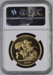 1937年 英国 ジョージ6世 5ポンド金貨 NGC PF64+ Ultra Cameo