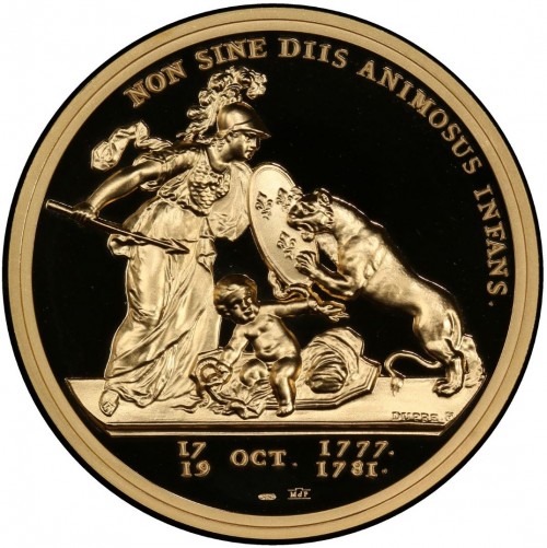 1776年 (2014年リストライク) Libertas Americana 5オンス大型金貨 