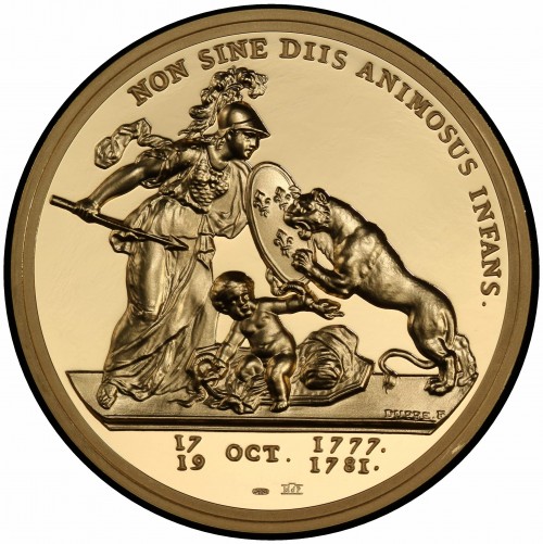 1776年 (2014年リストライク) Libertas Americana 5オンス大型金貨 