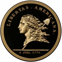 1776年 (2014年リストライク) Libertas Americana 5オンス大型金貨 PCGS PR70DCAM
