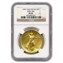 1907年セント・ゴーデンズ $20 プルーフ金貨 NGC PF65