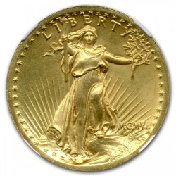 1907年セント・ゴーデンズ $20 プルーフ金貨 NGC PF65