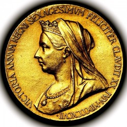 1897年 英国 ヴィクトリア女王 ゴールドメダル