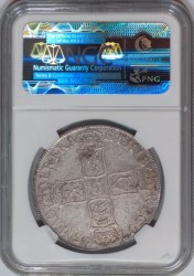 美しい 1703年 英国 アン女王 VIGO クラウン銀貨 NGC AU50