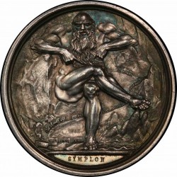 鑑定1枚のみ デザインが素晴らしい 1807年 フランス ナポレオン シルバーメダル PCGS SP63