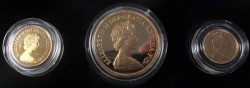 1984年 英国 ヤングエリザベス 3プルーフ金貨セット