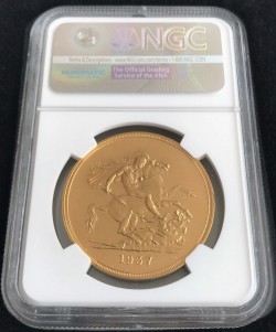 ウルトラカメオが70万円を切る価格！1937年 英国 ジョージ6世 5ポンド金貨 NGC PF61 Ultra Cameo