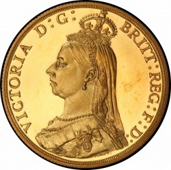 4番目 Deep Cameo 1887年 英国 ヴィクトリア女王 2ポンドプルーフ金貨 PCGS PR64 Deep Cameo