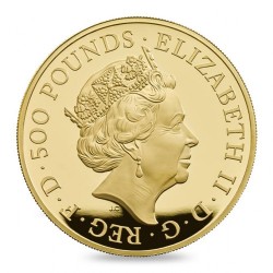発行75枚のみ 2017年 英国 クーンズ・ビースト ユニコーン・オブ・スコットランド 5オンスプルーフ金貨