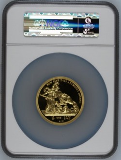 1776年 (2014年リストライク) Libertas Americana 5オンス大型金貨 NGC PF70 Ultra Cameo High Relief