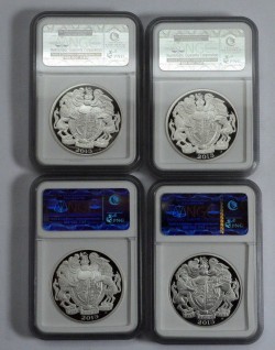 2013年 英国 即位記念 ピエフォーシルバープルーフ4枚セット NGC PF70UC