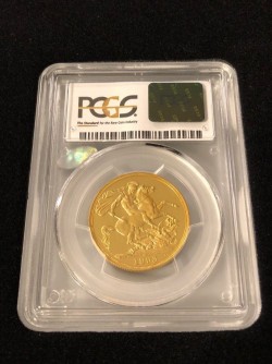 1893年 英国 ヴィクトリア女王 オールドヘッド 2ポンドプルーフ金貨 PCGS PR63DCAM