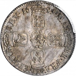 1695年 英国 ウィリアム3世 クラウン銀貨 PCGS MS62