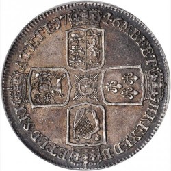 1746年 LIMA 英国 ジョージ2世 クラウン銀貨 NGC AU58