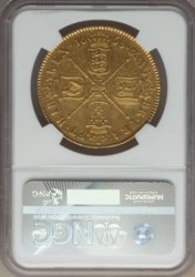 激レア 1668年 英国 チャールズ2世 5ギニー金貨 NGC XF45