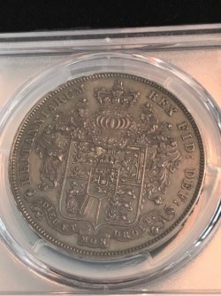 R SPINK評価額22500ポンド 1826年 英国 ジョージ4世 プルーフクラウン銀貨 PCGS PF62