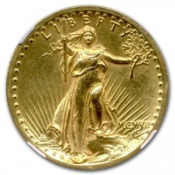 1907年 米国 セントゴーデンズ ハイリリーフ プルーフ金貨 NGC PF63