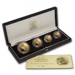 1985年 英国 ソブリンプルーフ金貨4枚セット