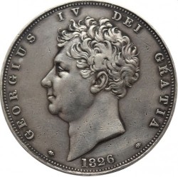 この価格で絶対買えない！1826年 英国 ジョージ4世 プルーフクラウン銀貨 XFコンディション