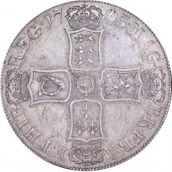 1703年 英国 アン女王 VIGO クラウン銀貨 aEF