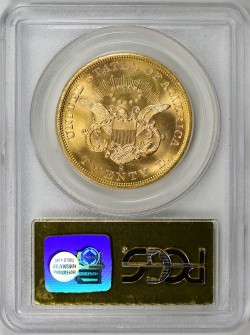 格安 1857-S セントラルアメリカ号 $20 PCGS/CAC MS64 スパイクシールド