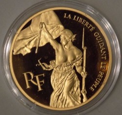 <FONT color=blue>大特価！</FONT> 1993年 フランス 民衆を導く自由の女神  5オンスプルーフ金貨