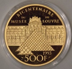 <FONT color=blue>大特価！</FONT> 1993年 フランス 民衆を導く自由の女神  5オンスプルーフ金貨