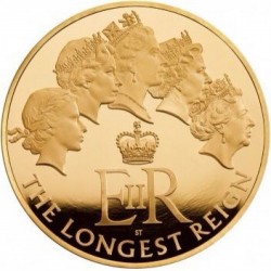 2015年 英国 最長在位記念 1キロプルーフ超大型金貨