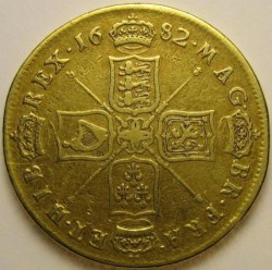 腐っても鯛 1682年 英国 チャールズ2世 5ギニー金貨