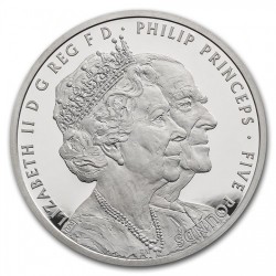 2017年 英国 プラチナ・ウエディング（70周年）ピエフォー 3oz プルーフプラチナ貨