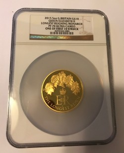 2015年 英国 最高即位記念 5ozプルーフ金貨 NGC PF70UC