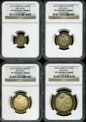 175セットの1つ！ 2010年 英国 ブリタニア金貨4枚セット NGC PF70 Ultra Cameo