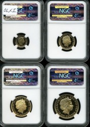 175セットの1つ！ 2010年 英国 ブリタニア金貨4枚セット NGC PF70 Ultra Cameo