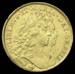 1692年 英国 ウィリアム＆メアリー 5ギニー金貨