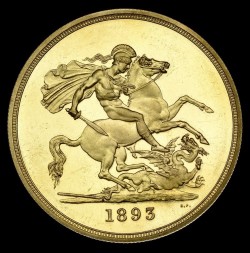 1893年 英国 ヴィクトリア・ヴェール（オールド）ヘッド 10枚プルーフ金貨＆銀貨セット