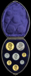 80年ぶりに市場に！ 1826年 英国 ジョージ4世 8枚プルーフ金貨＆銀貨セット