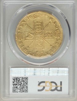 PCGS, NGC合わせ鑑定品わずか5枚 1683年 英国 チャールズ2世 Second Bust 5ギニー金貨 PCGS XF40