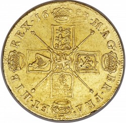 PCGS, NGC合わせ鑑定品わずか5枚 1683年 英国 チャールズ2世 Second Bust 5ギニー金貨 PCGS XF40