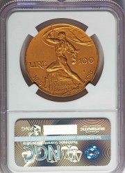 1925年イタリア ヴィットーリオ・エマヌエーレ3世 100リラ NGC PR63+ Matte