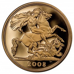 2008年 英国 ソブリンプルーフ金貨4枚セット