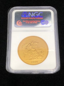 1902年 英国 エドワード7世 5ポンド金貨 NGC PF61 Matte