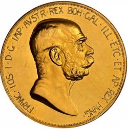 やっと入荷！1908年 オーストリア 100コロナプルーフ金貨 雲上の女神 NGC PF62