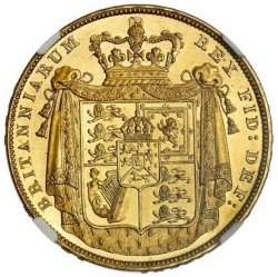 1826年 英国 ジョージ4世 2ポンドプルーフ金貨 NGC PF63 CAMEO