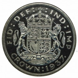 R5（5-10枚） 1937年 英国 VIP クラウン銀貨 NGC PF67 CAMEO