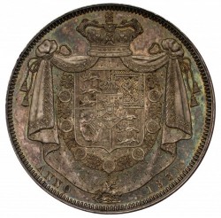 PCGS鑑定なし NGCは4枚のみ W.Wyon刻印の激レア 1831年 英国 ウィリアム4世 プルーフクラウン銀貨 NGC PF63