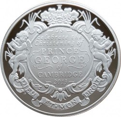 2013年 英国 ジョージ王子洗礼ピエフォー・プラチナ貨