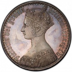 1847年 英国 ゴチッククラウン銀貨 PCGS PR63 CAMEO