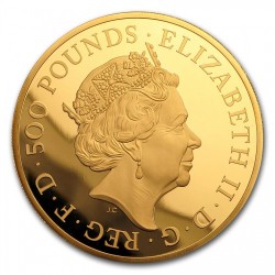 2017年 英国 クイーンズ・ビースト ユニコーン5オンスプルーフ金貨